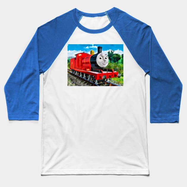 Thomas the tank engine Baseball T-Shirt by jsart2020